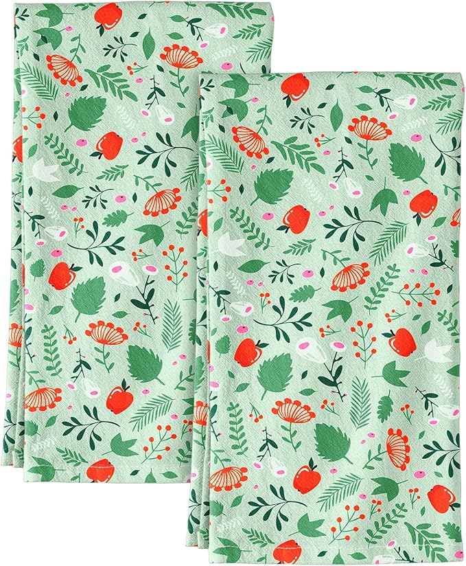 Flour Sack Kitchen Towels Set of 2-18x26 Cotton Dish Towels by MissAdola
