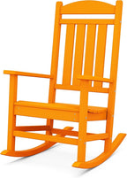 POLYWOOD Presidential Rocking Chair in Tangerine by POLYWOOD