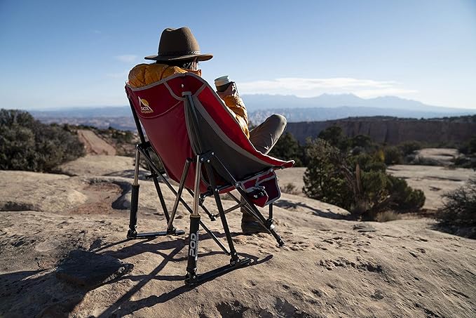 GCI Outdoor Pod Rocker Sling-Style Outdoor Rocking Chair with Beverage Holder & Phone Pocket - Image 6