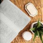 Superior Egyptian Cotton Solid Towel Set, Washcloths 13” x 13”, Hand Towels 20” - Image 6