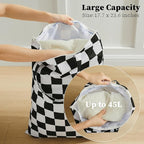 Checkered 2 Pcs Large Travel Laundry Bags - Image 6