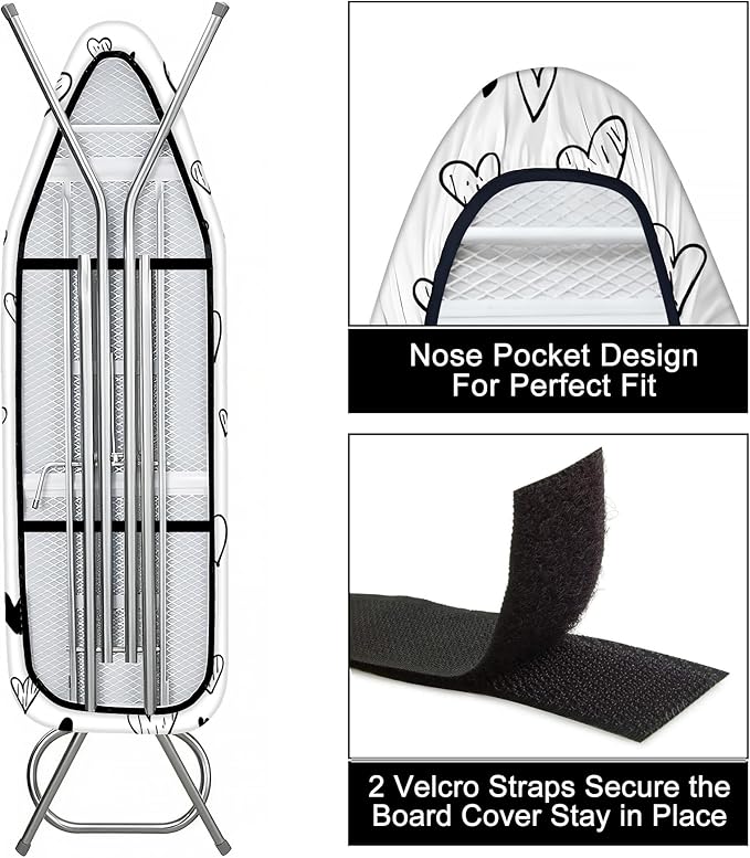 Quick Install Ironing Board Cover 17" x 55" Ironing Board Cover - Image 3