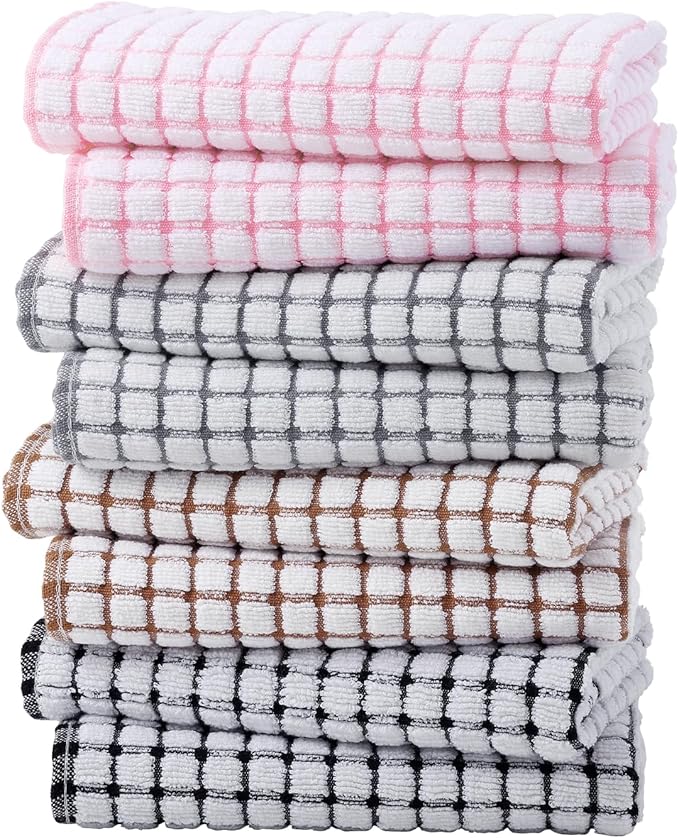 Kitinjoy Cotton 8 Pack Terry Kitchen Towels, 16 x 25 Inches Super Soft and - Image 7