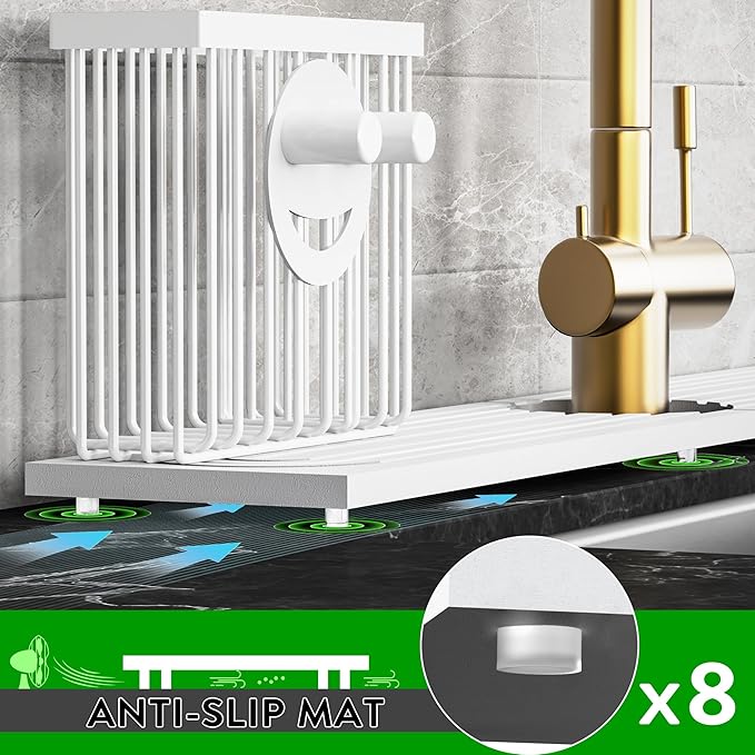 Cisily White Diatomite Faucet Mat - Image 6