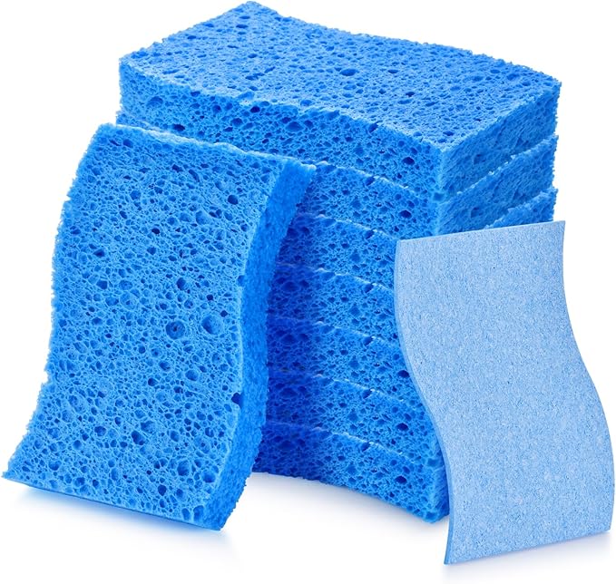 8 PCS Dish Sponges Kitchen, Premium Blue Dish Washing Kitchen Sponge, by Unknown