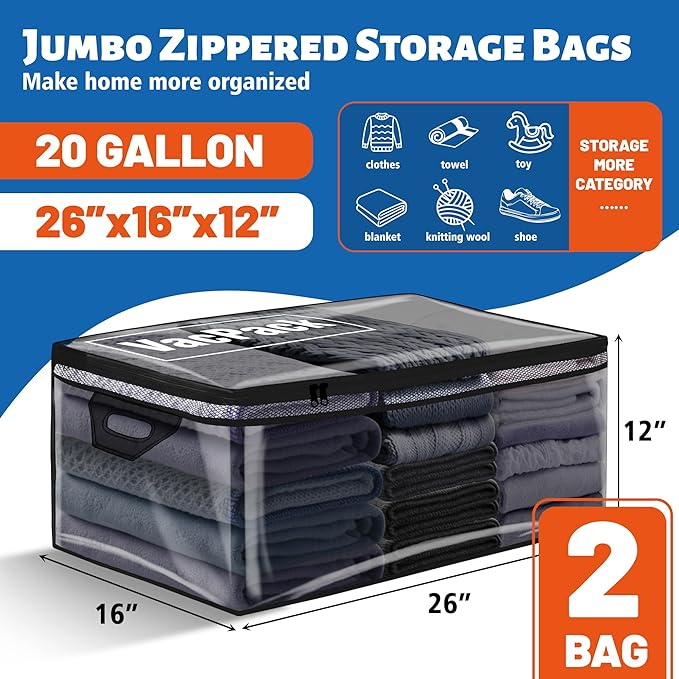 Jumbo Storage Bags Flexible Totes - Image 2