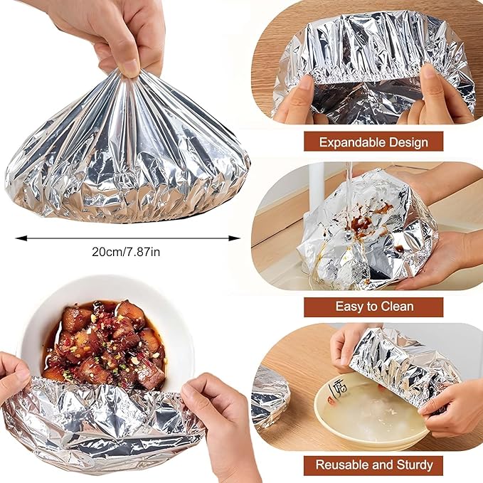 20Pieces Aluminum Foil Food Covers - Image 7