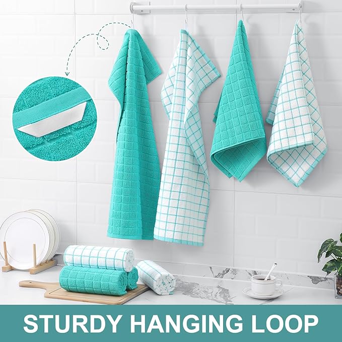 Homaxy Premium Cotton Kitchen Towels 16"x 28", Large Natural Ring Spun 390 GSM - Image 6