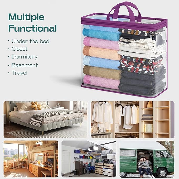 10PACK Clear Zippered Storage Bags - Image 7
