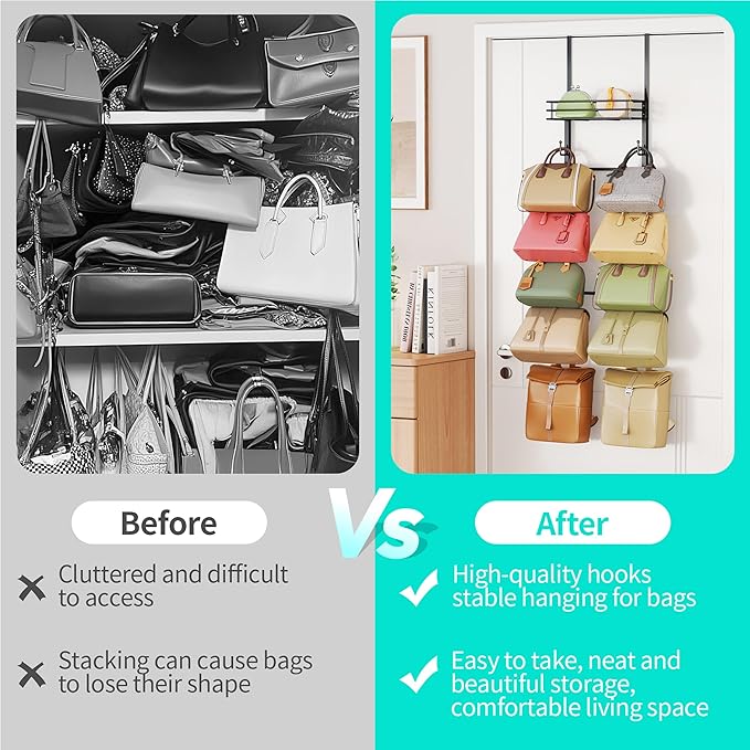 HapiRm Over The Door Purse Organizer - Image 6