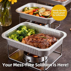Aluminum Foil Pan with Lids, Heavy Duty Disposable Aluminum Baking Pans - Image 8