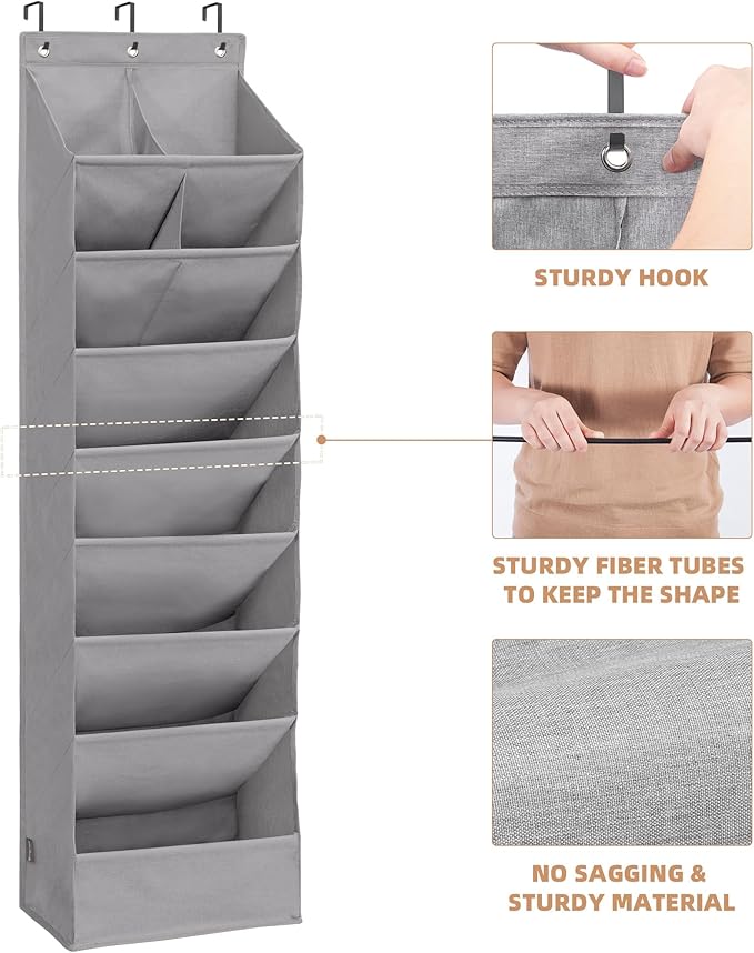 STORAGE MANIAC Over the Door Shoe Organizer Heavy-Duty Large Deep Pocket - Image 6