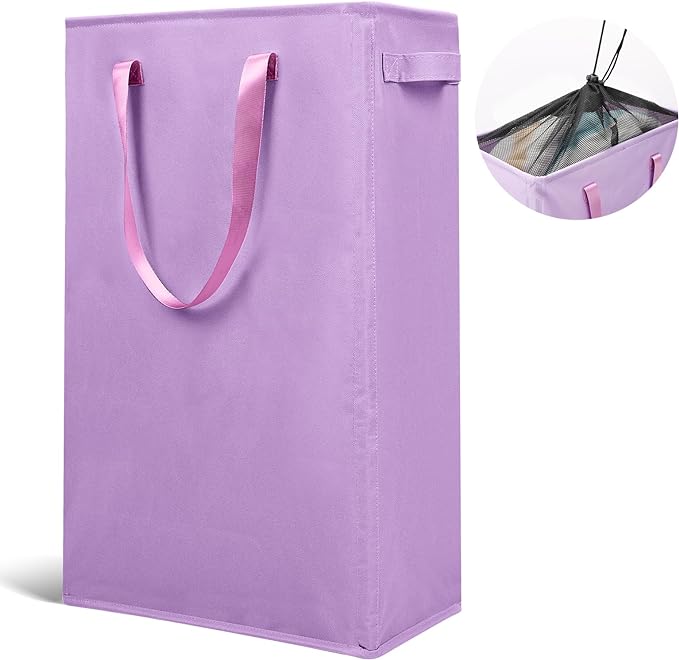 Odonata Slim Laundry Hamper Handles Collapsible Laundry Basket Thin Dirty by Odonata