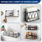 9-Pack Shower Caddy Adhesive Replacement, Transparent Adhesive Hooks Stickers - Image 8