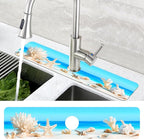 Tropical Beach Seashells Kitchen Sink Splash Guard Absorbent Fast Drying Mat - Image 4