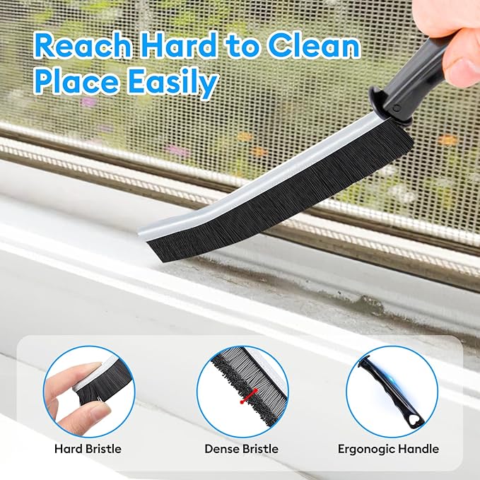 Crevice Cleaning Brush, Thin Hard Bristle Crevice Cleaning Tool Supplies - Image 2