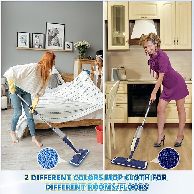 Spray Mops for Hardwood Floor Cleaning: MEXERRIS Wet Mops Dry Dust Mop - Image 2
