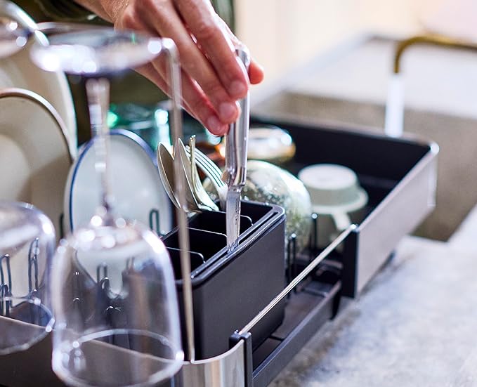 Joseph Joseph Extend Steel Plus Extendable Dish Rack Steel, Small to Large Dish - Image 7