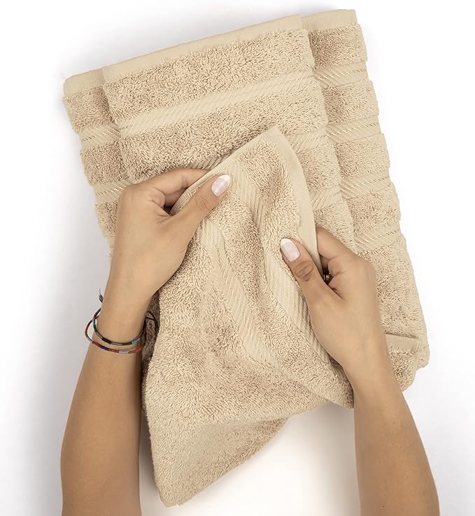 American Soft Linen Luxury 6 Piece Towel Set, 2 Bath Towels 2 Hand Towel 2 - Image 5