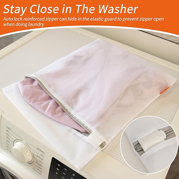 Polecasa 2Pcs 24 x 24 Inches Extra Durable Fine Mesh Laundry Bags - Image 4