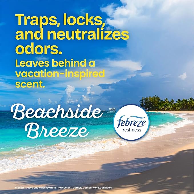 Glad Small Trash Bags 4 Gallon, Febreze Beachside Breeze Garbage Bags, Odor - Image 3