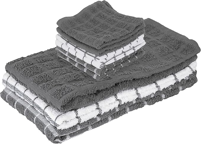 Ritz Premium 3-Pack Kitchen Towel & 6-Pack Dish Cloth Set by Ritz+Foodservice