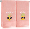2 Pcs Party Like a Pineapple Hand Towels Coral Bathroom Decor 14x29 Inch by SmoothNovelty