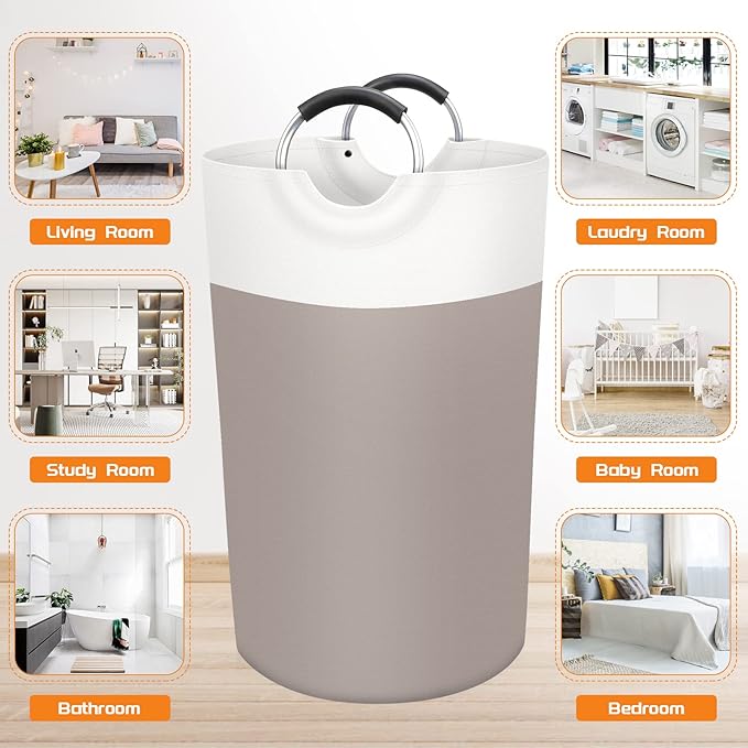 BlissTotes 90L Laundry Basket, Freestanding Laundry Hamper, Collapsible Dirty - Image 7