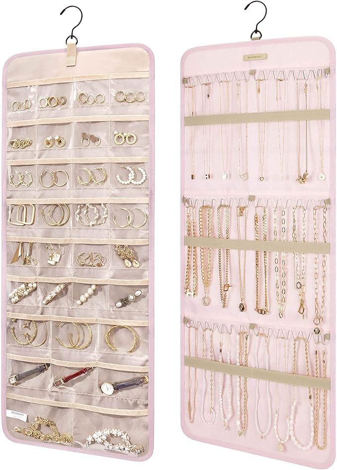 BAGSMART Hanging Jewelry Organizer Storage Roll by BAGSMART