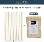 LANE LINEN Kitchen Towels Set of 4-18”x28” Absorbent Cotton Dish Towels - Image 2