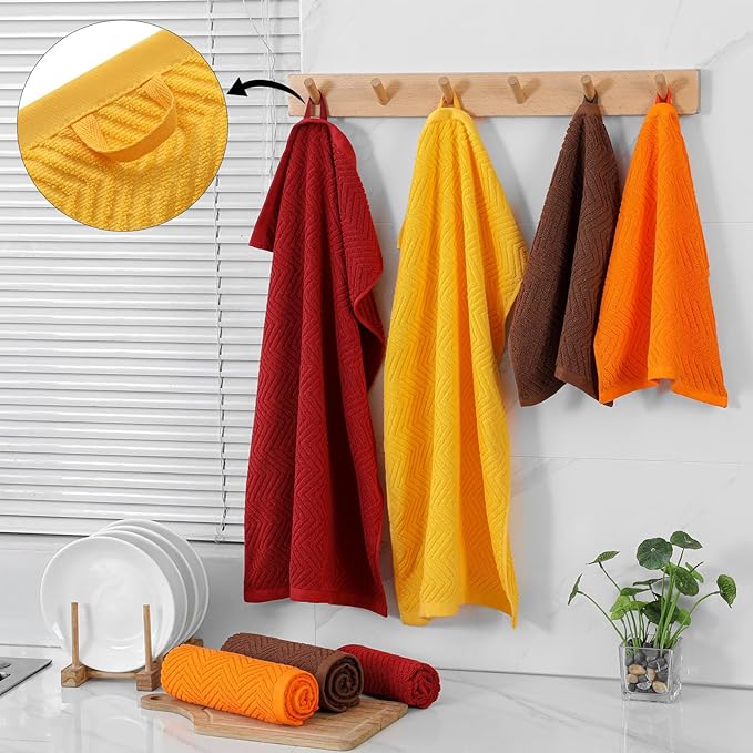 100% Cotton Kitchen Towels and Dishcloths Set - Image 4