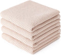 BOOMIBOO 4-Pack Dish Towels, 100% Cotton Waffle Weave, Ultra Soft Absorbent by BOOMIBOO