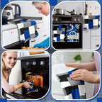 Boyiee Set of 6 Black Gray Blue Kitchen Towels Modern Geometric Dish Hand - Image 5