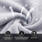 MOONQUEEN Microfiber Facial Cloths Fast Drying Washcloth 24 Pack - Image 4