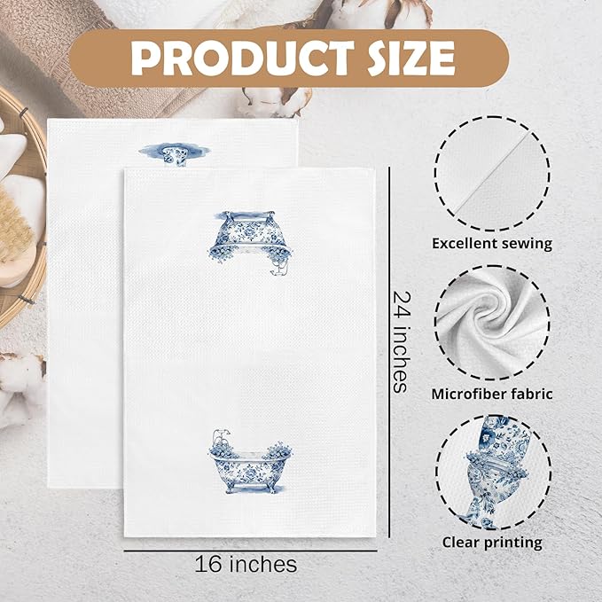 Chinoiserie Wildflower Hand Towels - Image 7