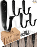 Cast Iron Wall Hooks Handmade Blacksmith by MyFancyFarmhouse