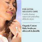 Sky Organics - Organic Baby Cotton Swabs, 180 ct. - Ultra Soft Baby Safe Tips - - Image 2