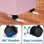 Slim Laundry Hamper with Lid and Wheels, Small Rolling Laundry Basket with - Image 4
