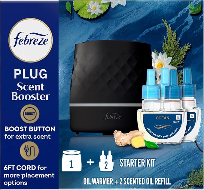 Febreze PLUG Scent Booster Starter Kit, Oil Diffuser, Air Freshener Plug In by Febreze
