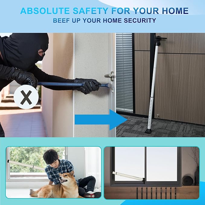 2025 Upgraded 2-in-1 Door Security Bar & Sliding Windows Bar, Adjustable Heavy - Image 7