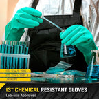 COOLJOB 18 Mil Chemical Resistant Nitrile Gloves 13" Long, Resist Household Acid - Image 4