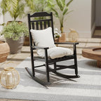 Patio Rocking Chair Outdoor Set of 1,Weather Resistant Poly Resin Oversized Porch Rocker,High Back Smooth Design,350lb Weight Capacity,Indoor Outdoor Use - Image 8