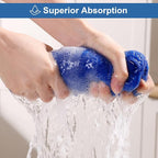 JOYMOOP Microfiber Cleaning Cloths 18 Packs, 11.8" x 11.8" Blue Reusable - Image 3