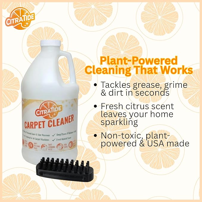 Carpet Cleaner Concentrate + Free Scouring brush – USA Made Enzymatic Citrus - Image 7