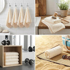 4PCS Beige Microfiber Hand Towels - Image 6