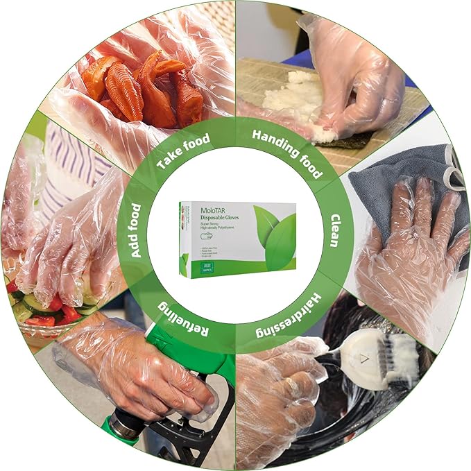500 Pieces Plastic Disposable Gloves, Disposable Gloves - Image 4