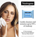 Neutrogena Makeup Remover Wipes Micellar Alcohol-Free Face Towelettes Remove - Image 2