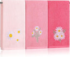 Daisy Floral Hand Towels Farmhouse Pink Daisy Bathroom Decor 14x29 Inch by Tingjoo