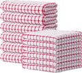 Kitinjoy Cotton 12 Pack Kitchen Towels and Dishcloths Sets, 16 x 25 Inch & 12 X by Kitinjoy