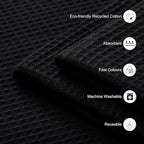 Encasa XO' Waffle Weave Face & Hand Towels – 12"x12", Kitchen & Travel – Small - Image 4